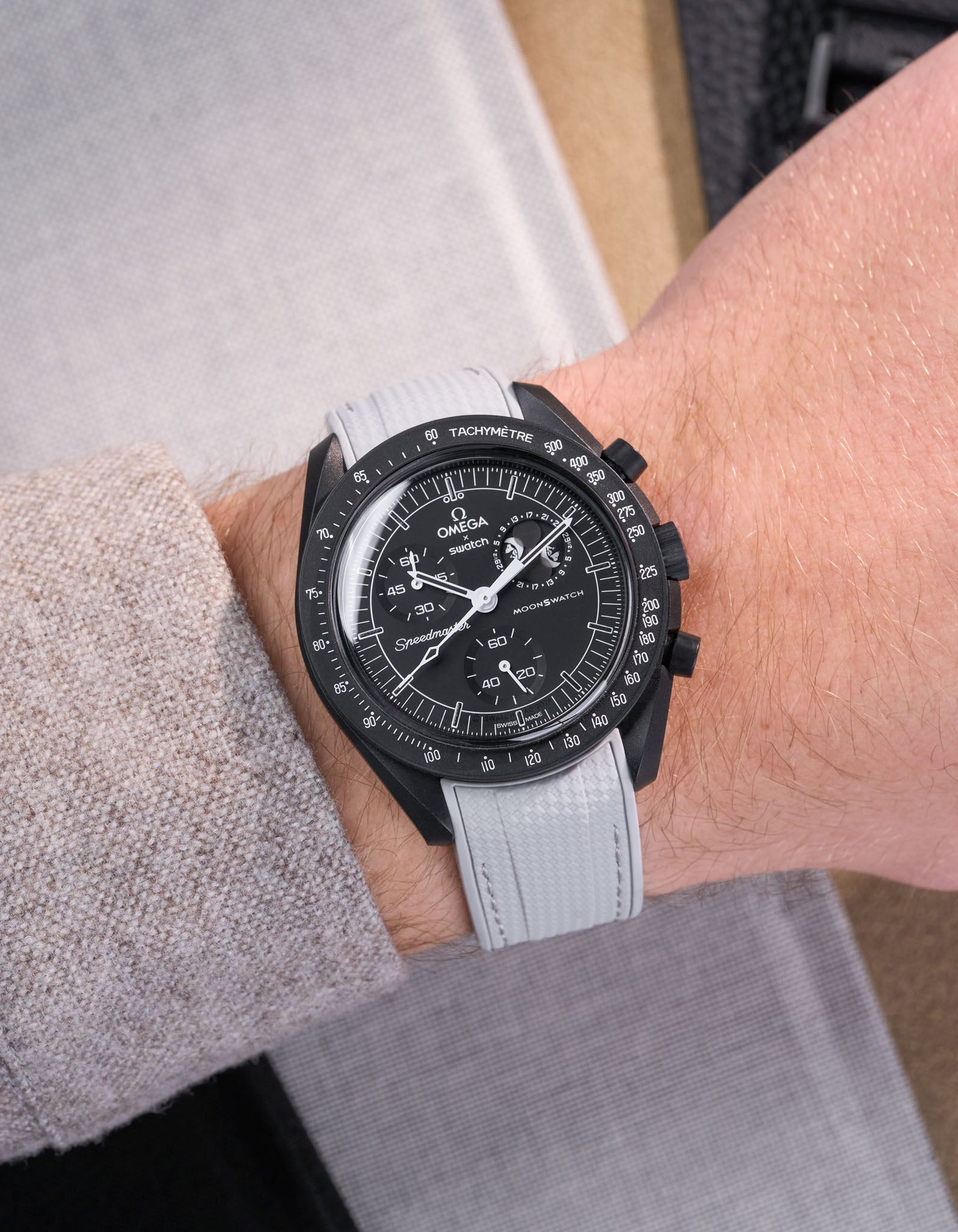 MoonSwatch Mission for The Moonphase - New Moon (Rubber Strap)
