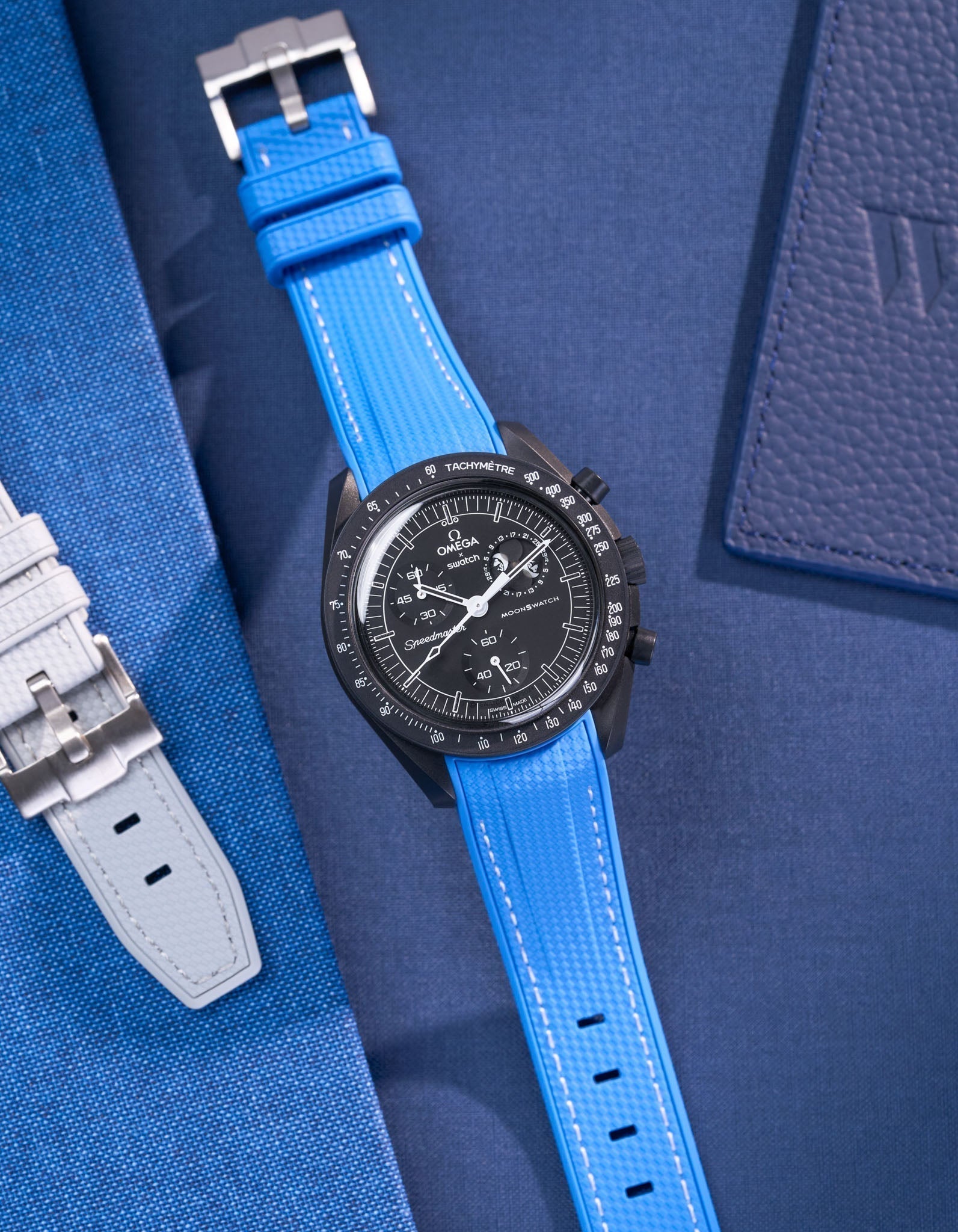 MoonSwatch Mission for The Moonphase - New Moon (Rubber Strap)