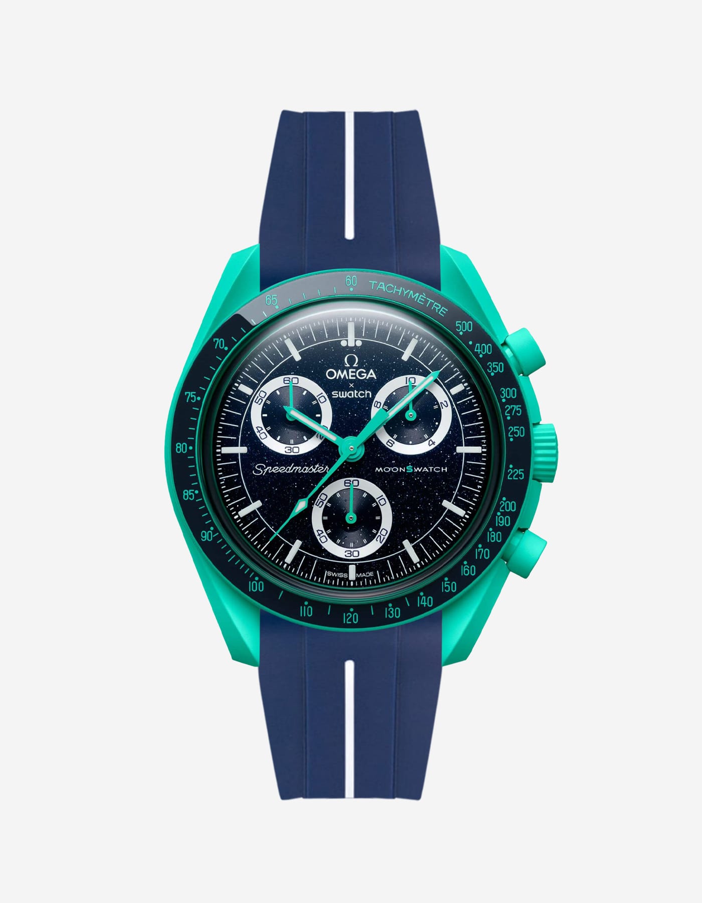MoonSwatch Mission On Earth Watch - Polar Lights (Rubber Strap)