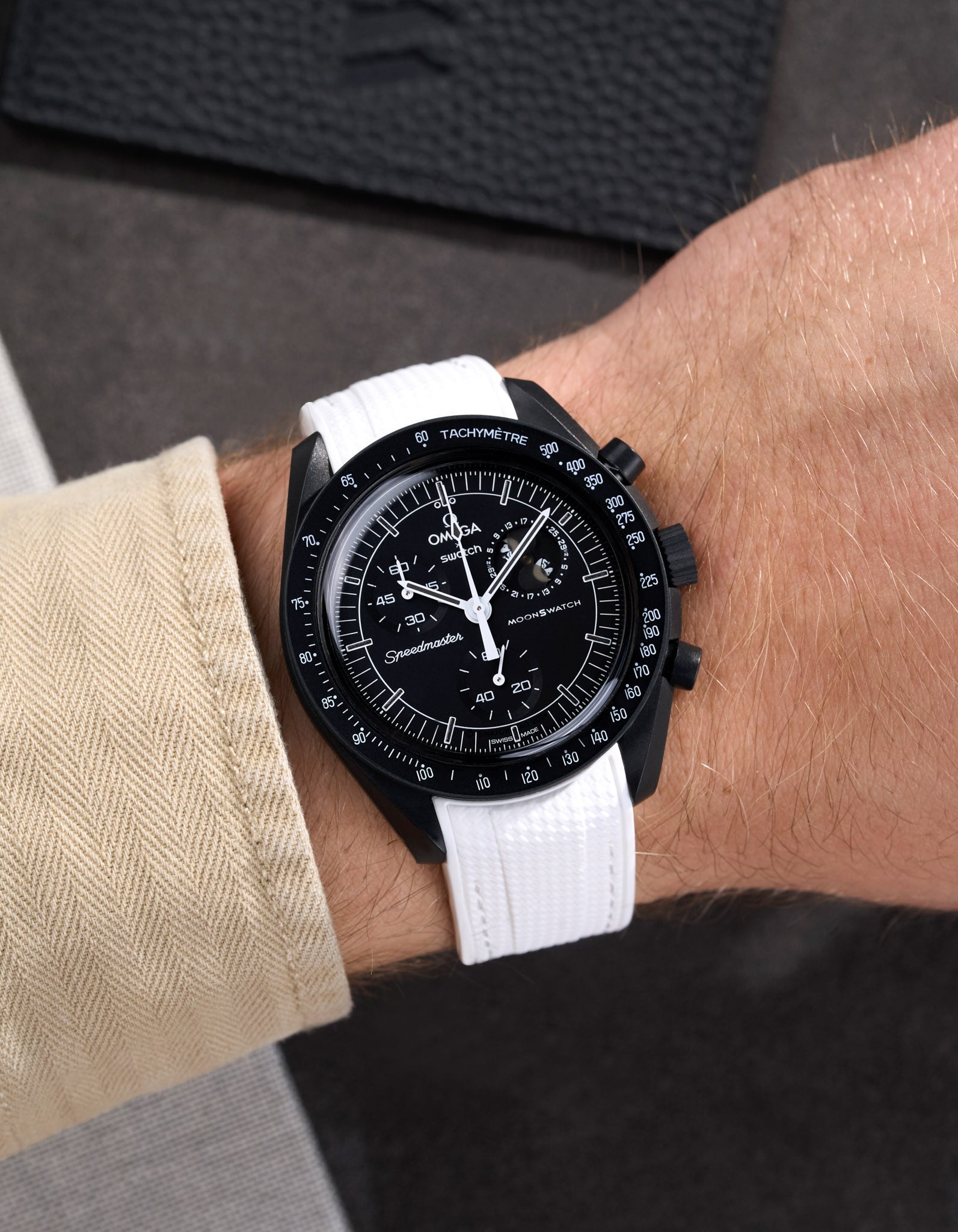 MoonSwatch Mission for The Moonphase - New Moon (Rubber Strap)