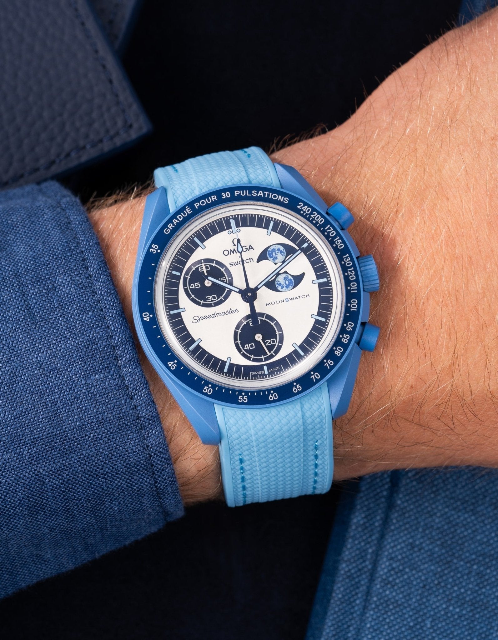 MoonSwatch Mission to the Super Blue Moon Phase (Rubber Strap)