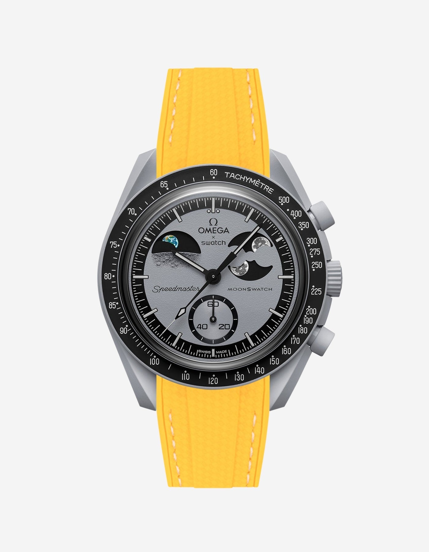 MoonSwatch Mission To EarthPhase Watch (Rubber Strap)