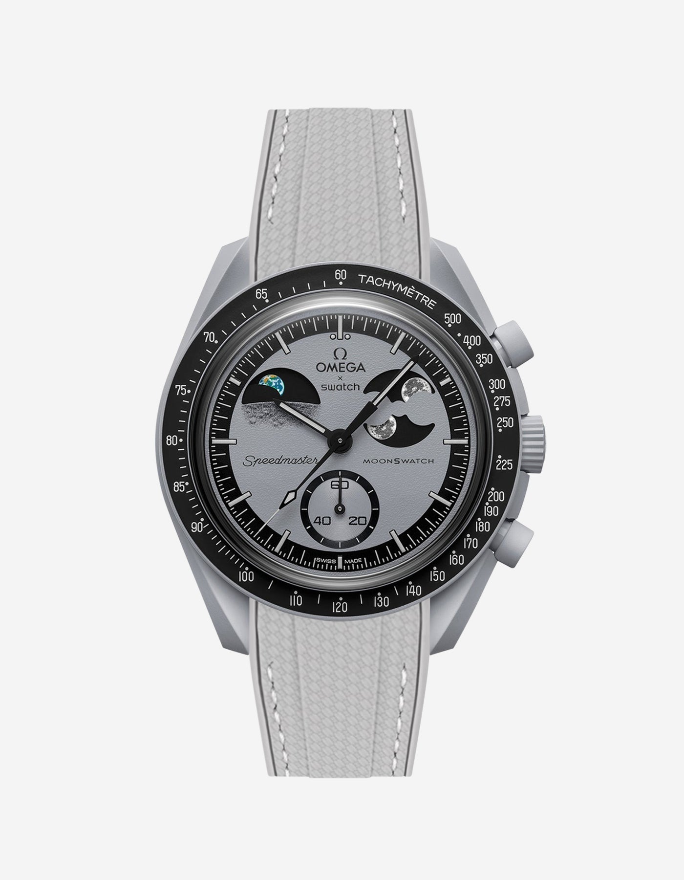 MoonSwatch Mission To EarthPhase Watch (Rubber Strap)
