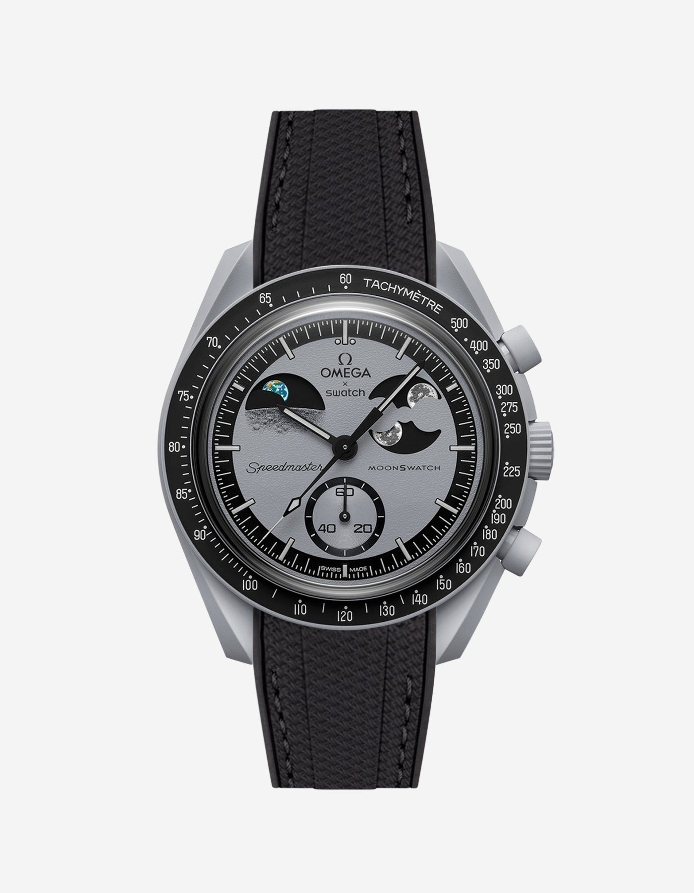 MoonSwatch Mission To EarthPhase Watch (Rubber Strap)