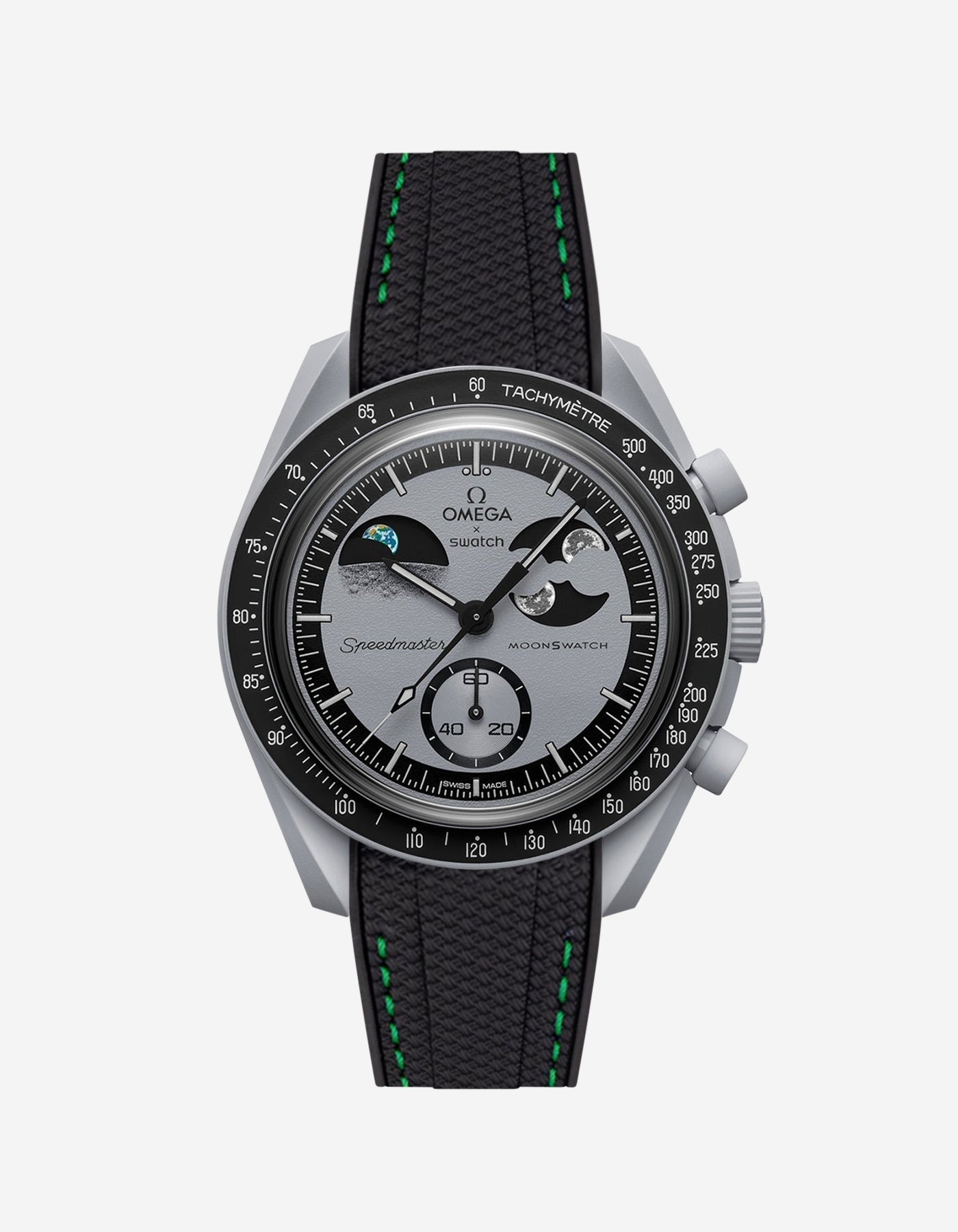 MoonSwatch Mission To EarthPhase Watch (Rubber Strap)