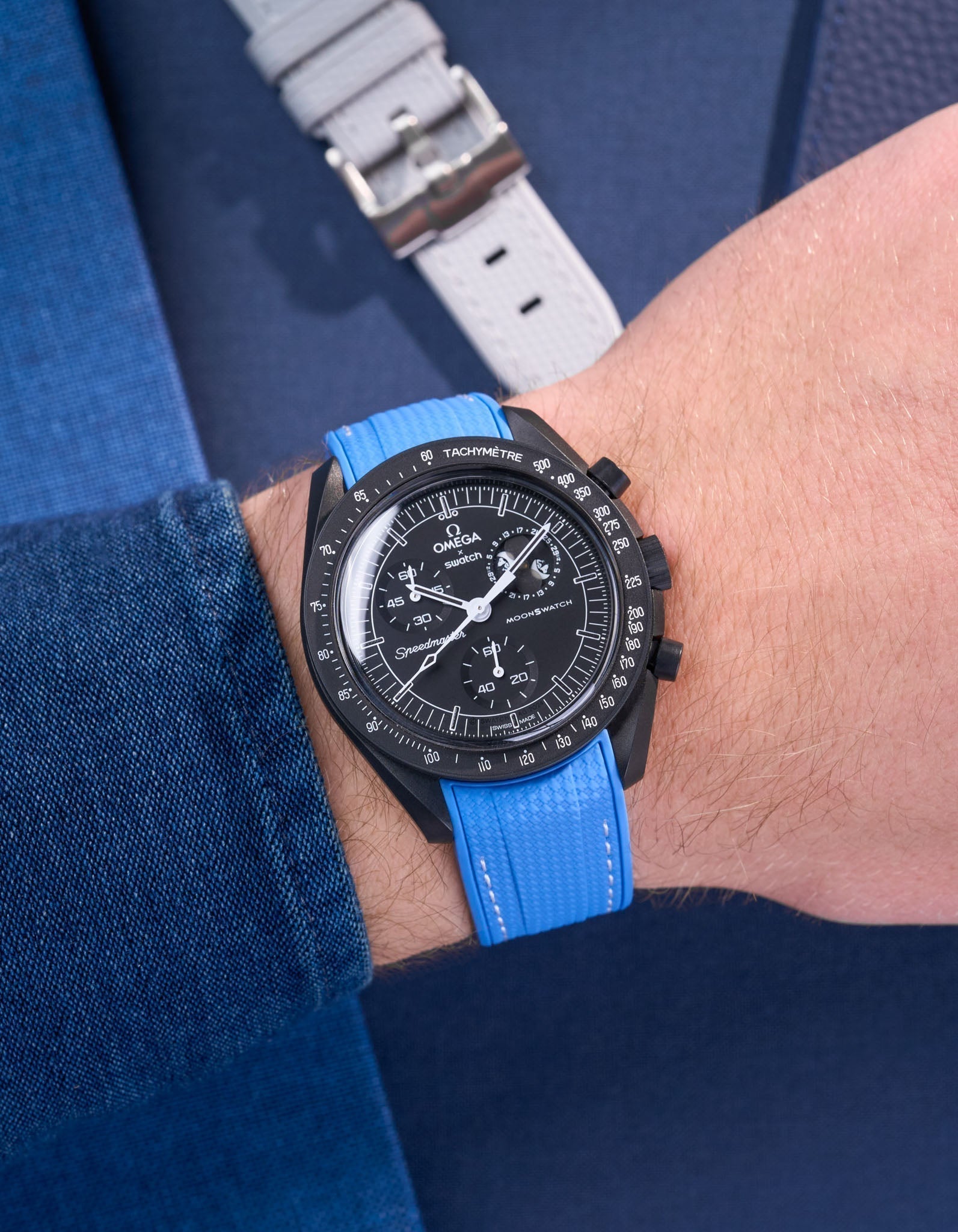 MoonSwatch Mission for The Moonphase - New Moon (Rubber Strap)