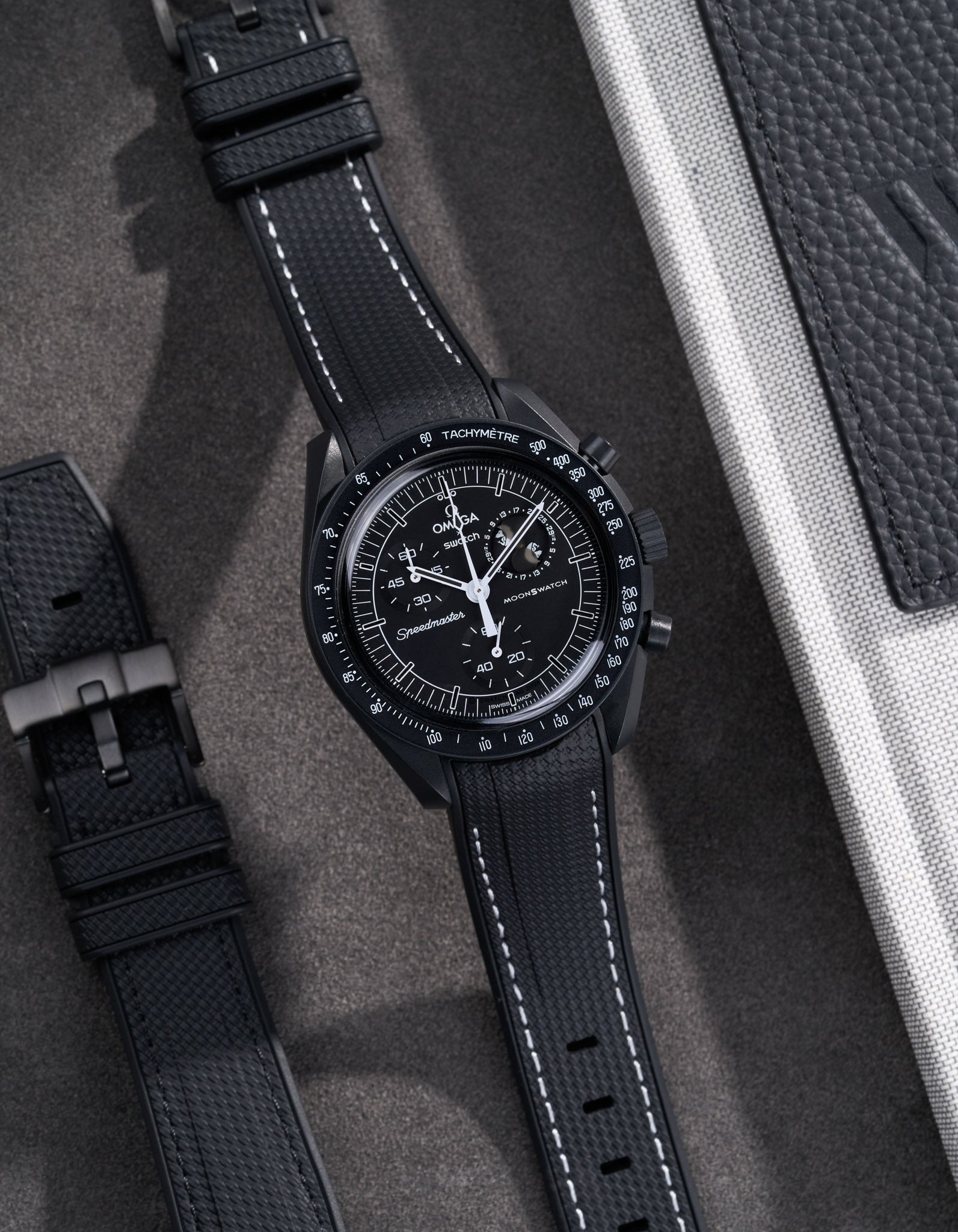 MoonSwatch Mission for The Moonphase - New Moon (Rubber Strap)