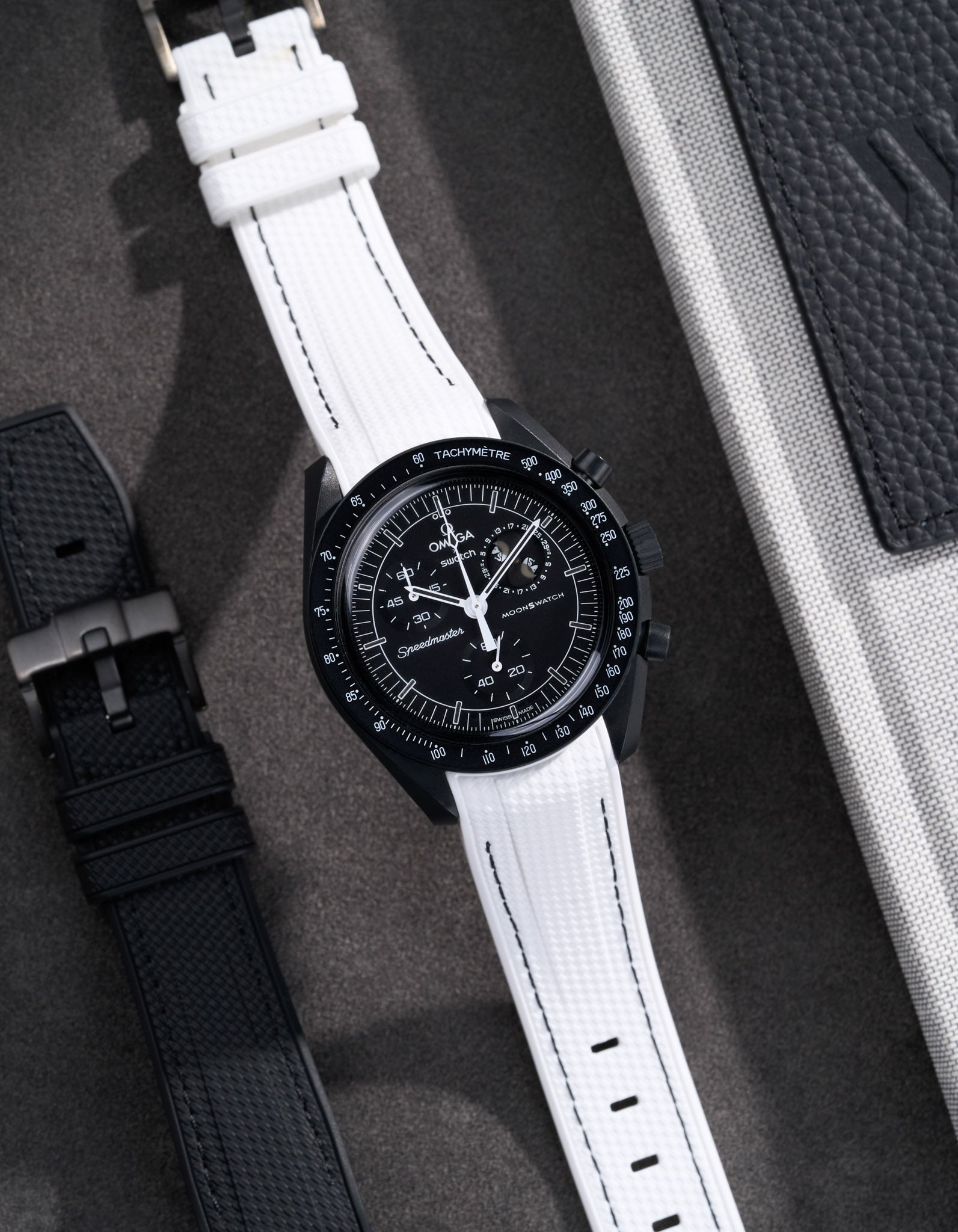 MoonSwatch Mission for The Moonphase - New Moon (Rubber Strap)