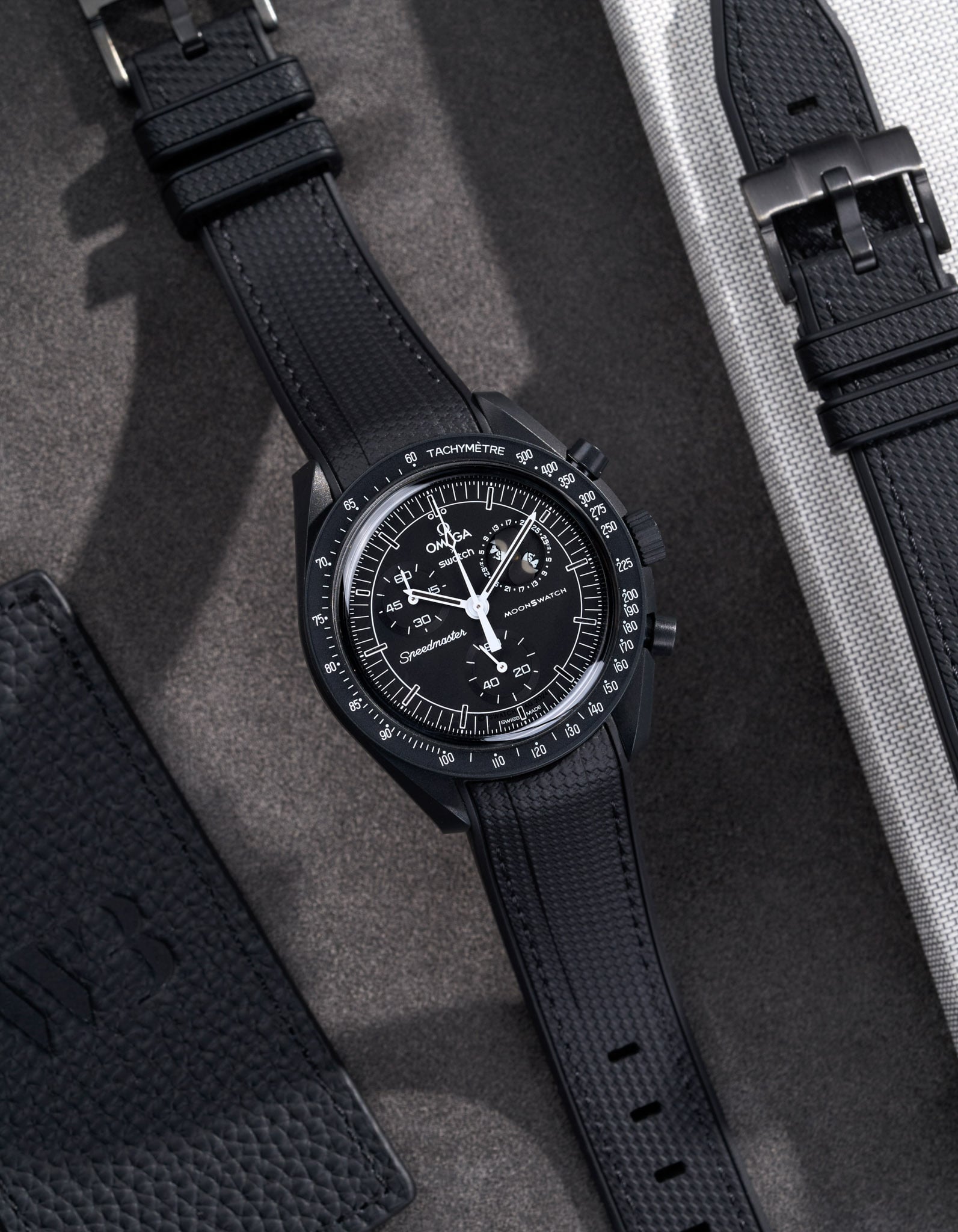 MoonSwatch Mission for The Moonphase - New Moon (Rubber Strap)